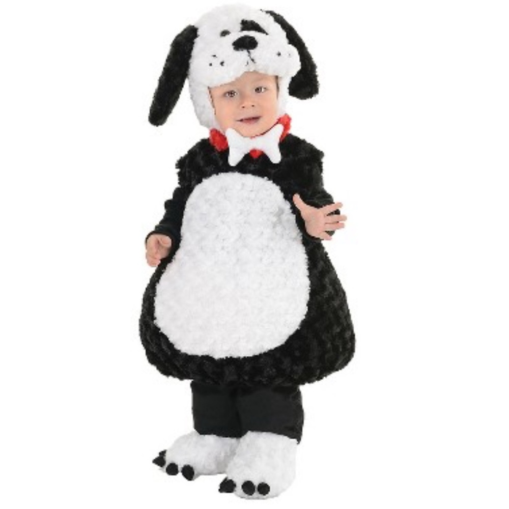 Adorable Puppy Kids Costume - Black and White
